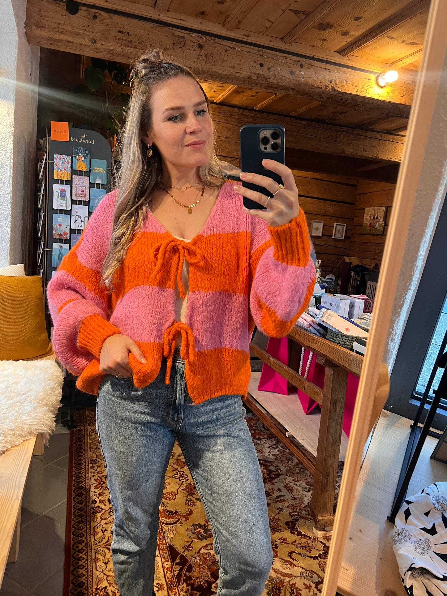 Cardigan gestreift