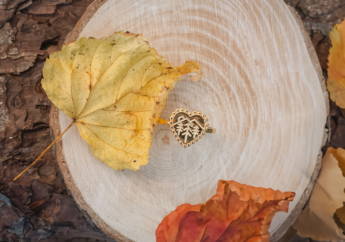 Waldliebe Ring 18k Vermeilgold