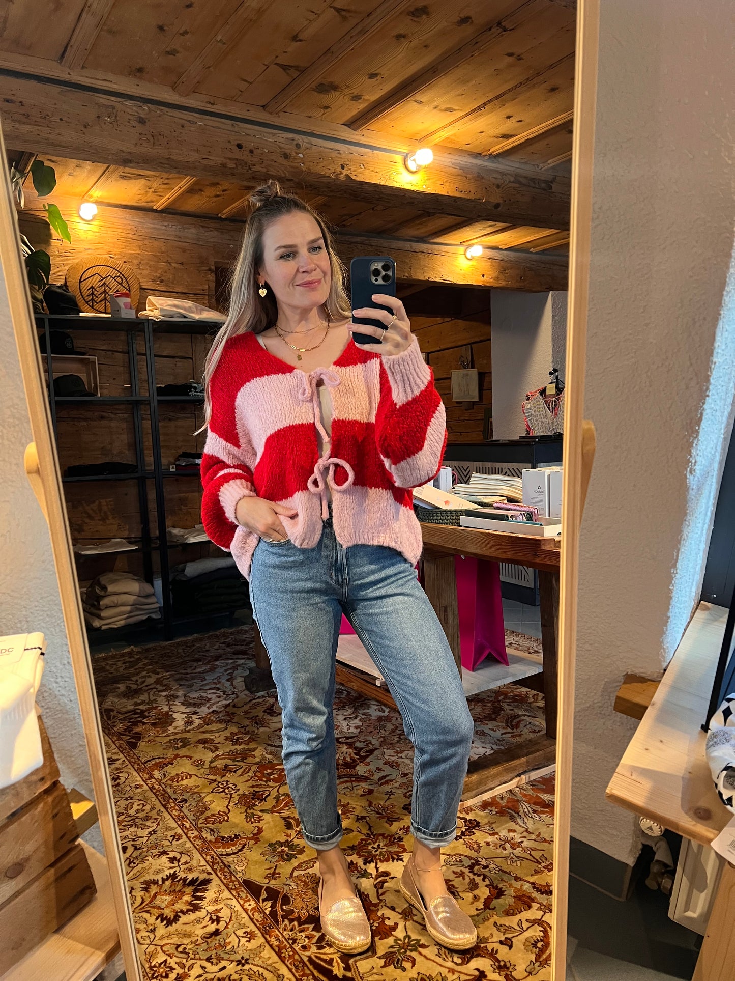 Cardigan gestreift
