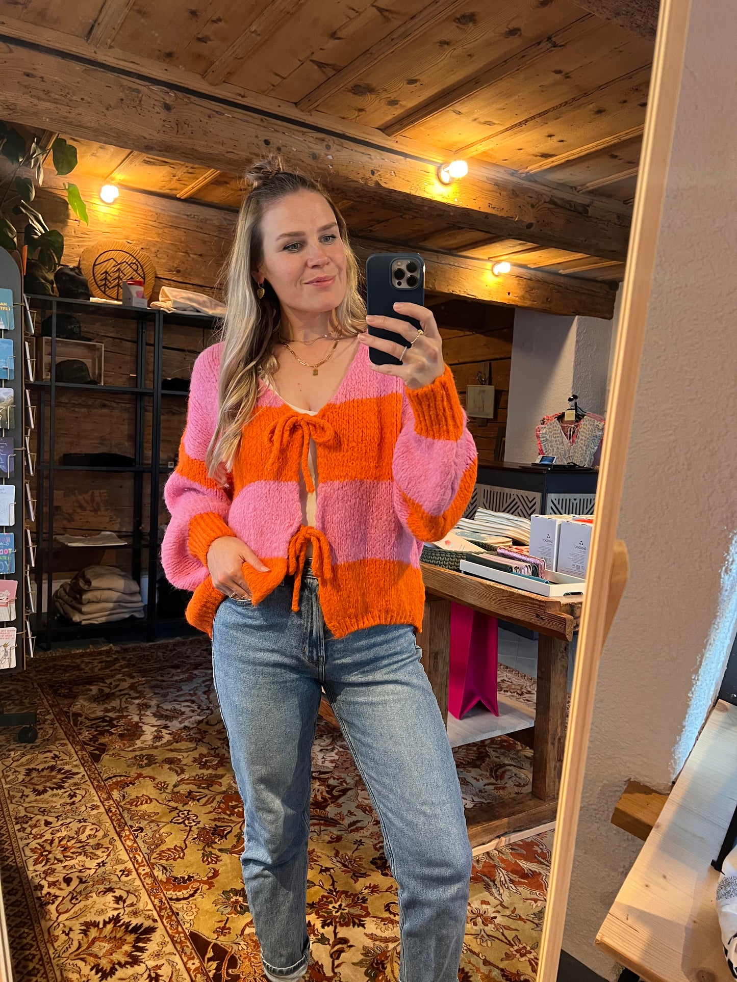 Cardigan gestreift