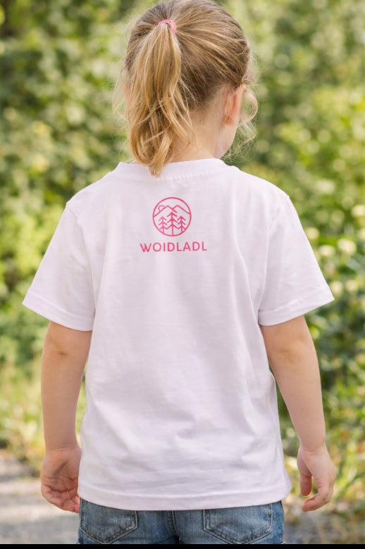 Kinder Shirt Woidhirsch weiß