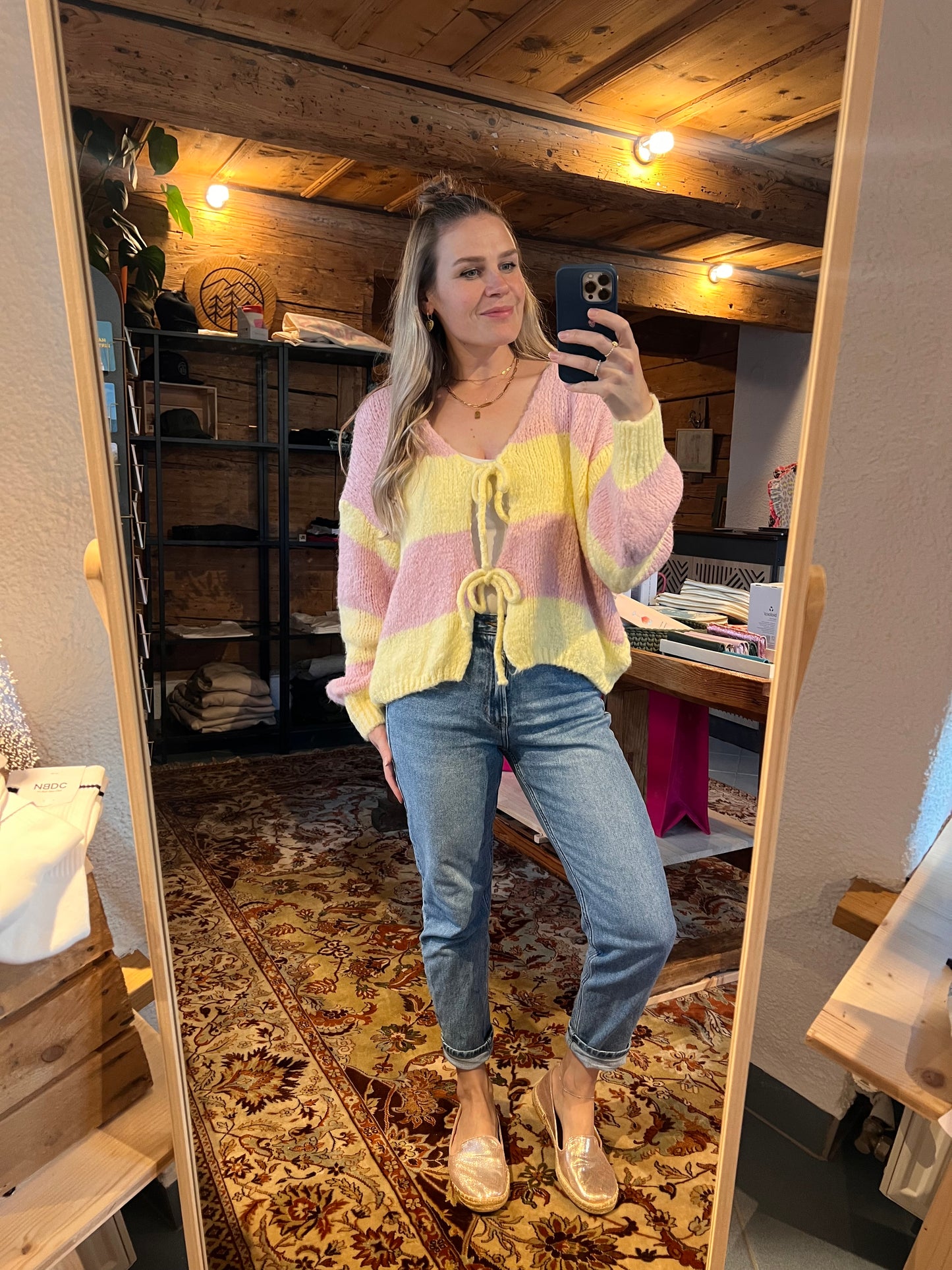 Cardigan gestreift