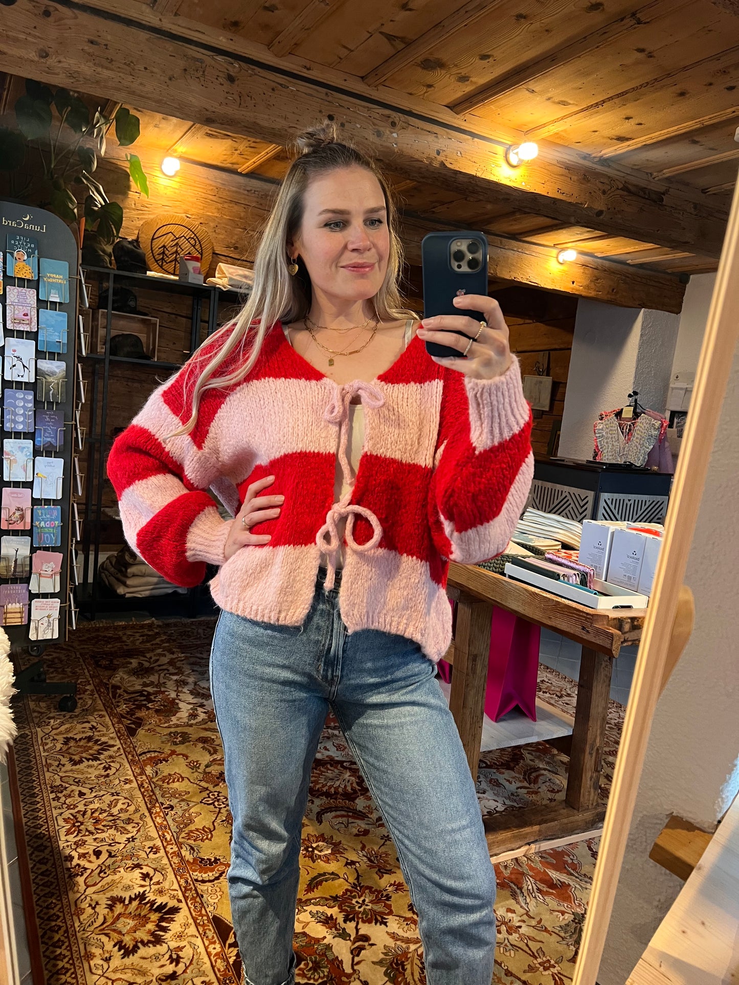 Cardigan gestreift