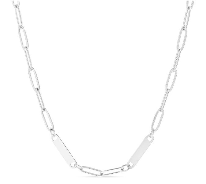 Individualisierbare Paperclipkette Gold