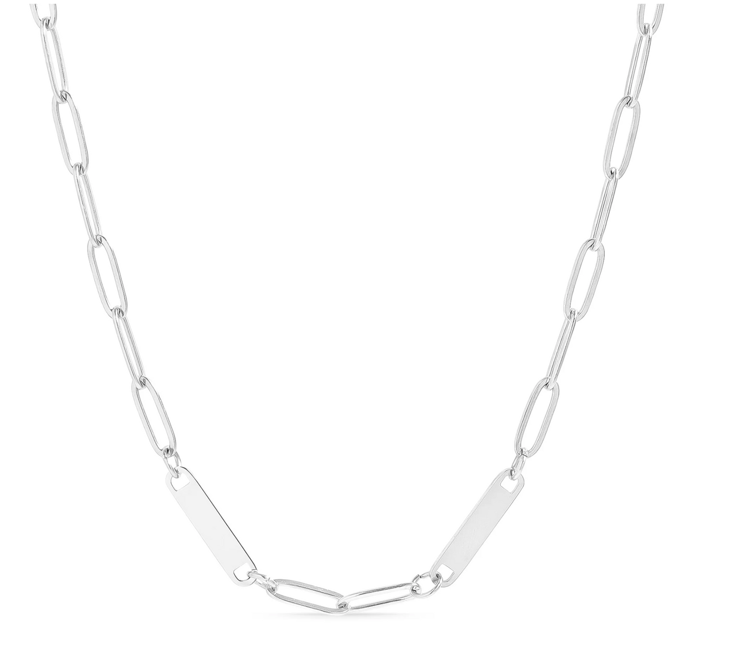 Individualisierbare Paperclipkette Gold