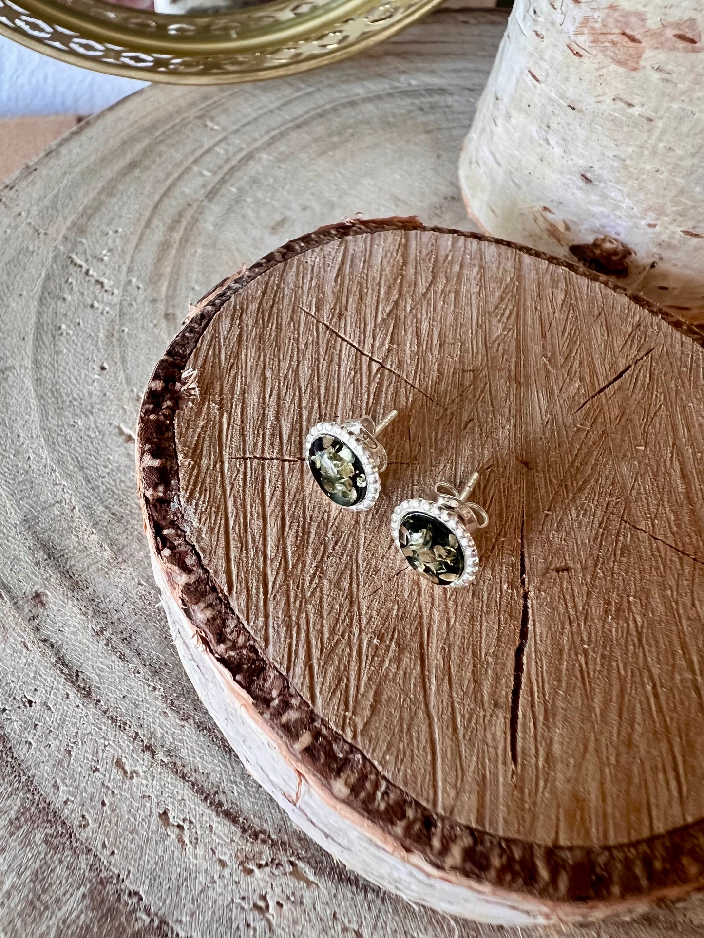 ovale Bernsteinstecker