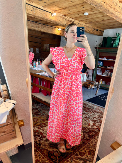 Kurzarm Musselinkleid LEO