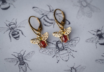 Vergoldete Bienenkreolen