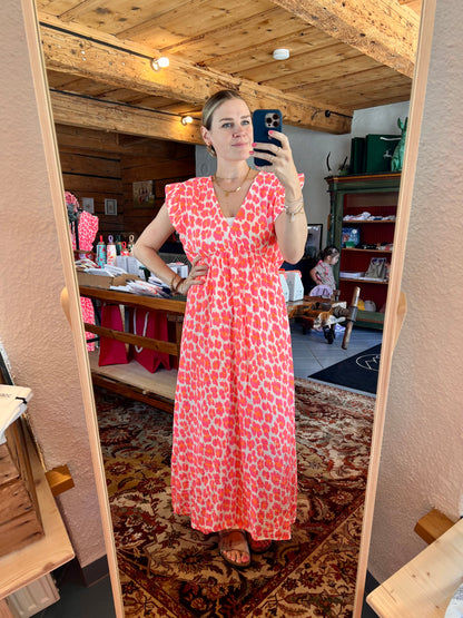 Kurzarm Musselinkleid LEO