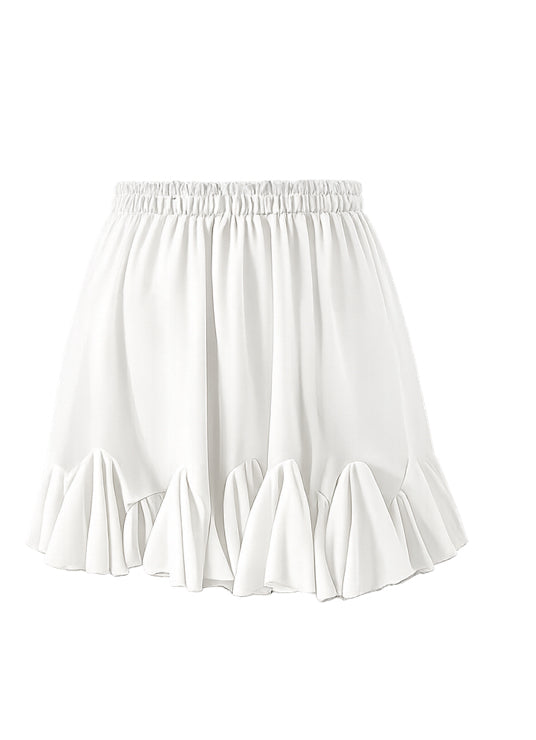 Blouson-Rock mit Volantsaum