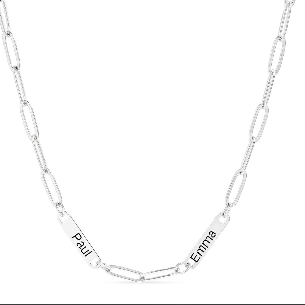 Individualisierbare Paperclipkette