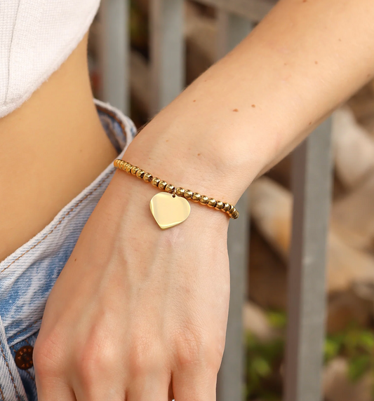 Individualisierbares Herzarmband größenverstellbar