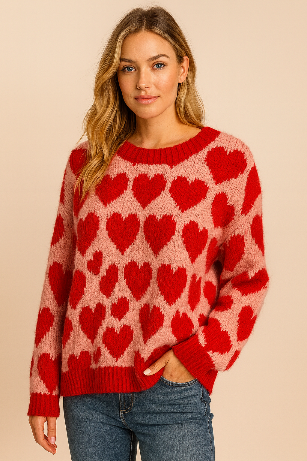 Kuscheliger Herz-Pulli – Made in Italy