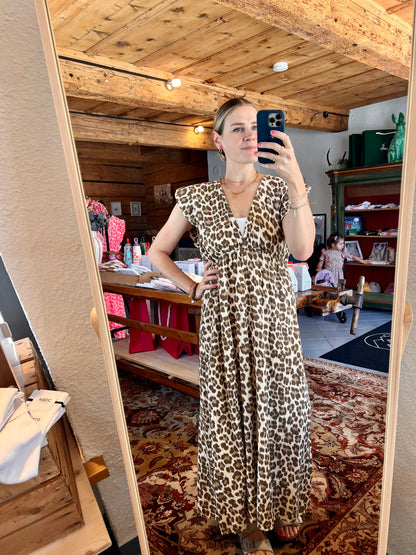 Kurzarm Musselinkleid LEO