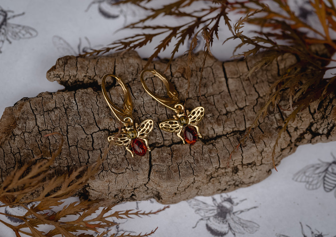 Vergoldete Bienenkreolen