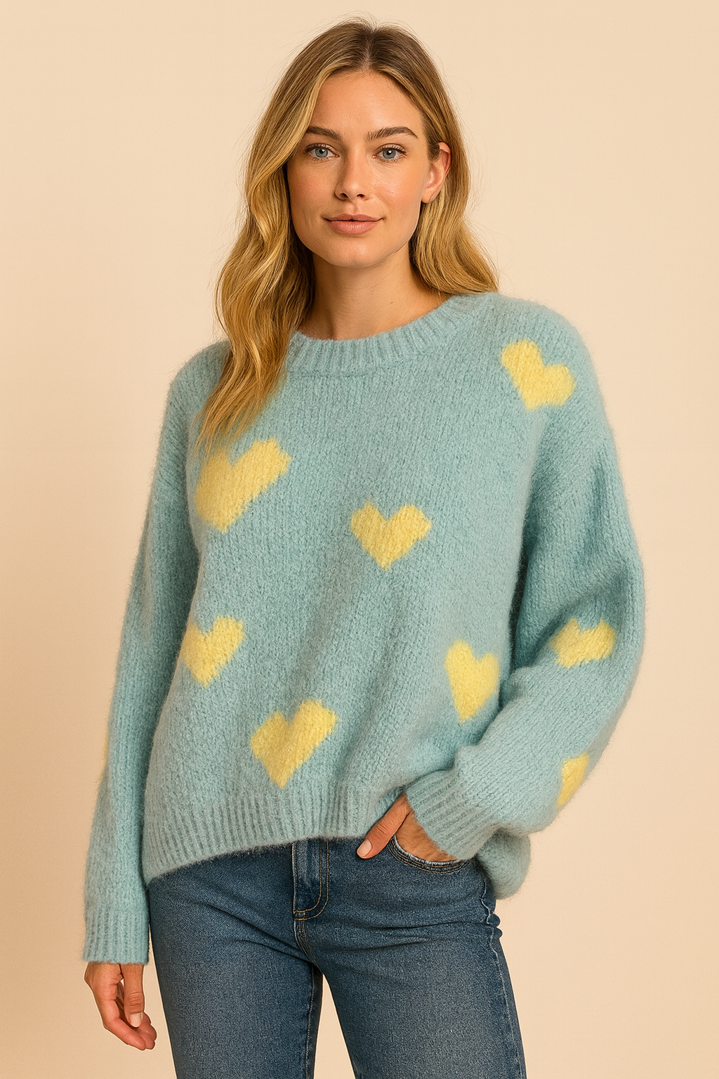 Kuscheliger Herz-Pulli – Made in Italy