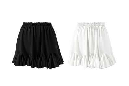 Blouson-Rock mit Volantsaum