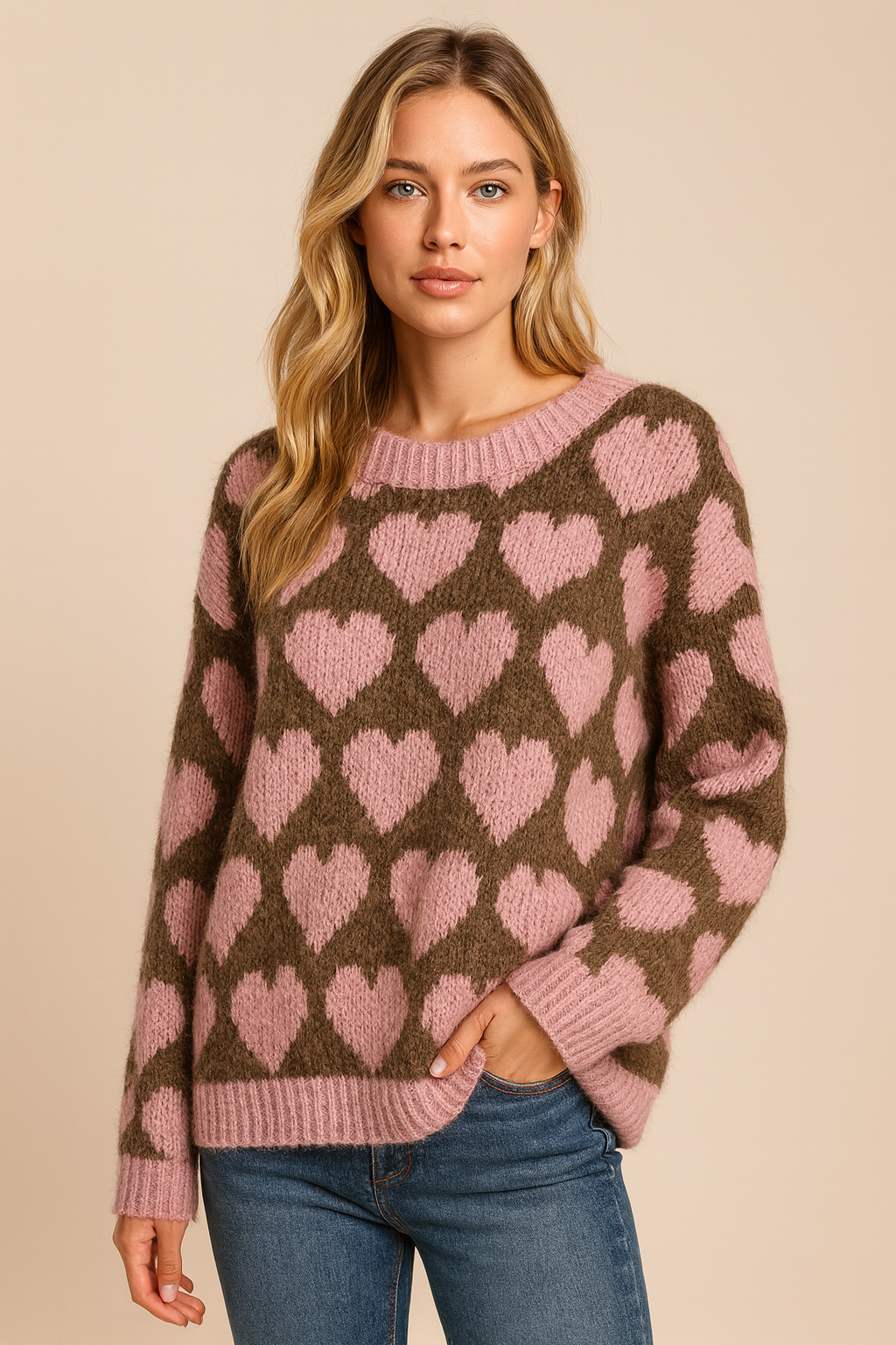 Kuscheliger Herz-Pulli – Made in Italy