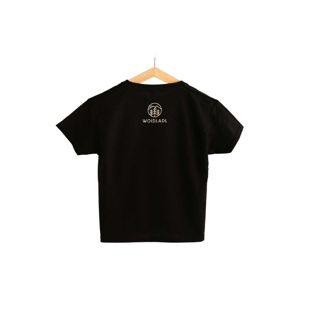 Kinder Shirt Woidhirsch schwarz